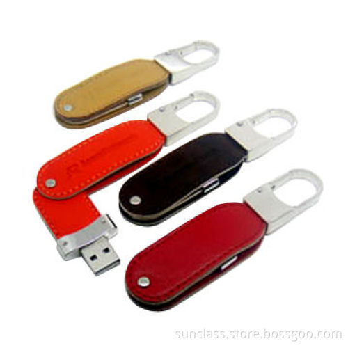 Leather Swivel USB Drive